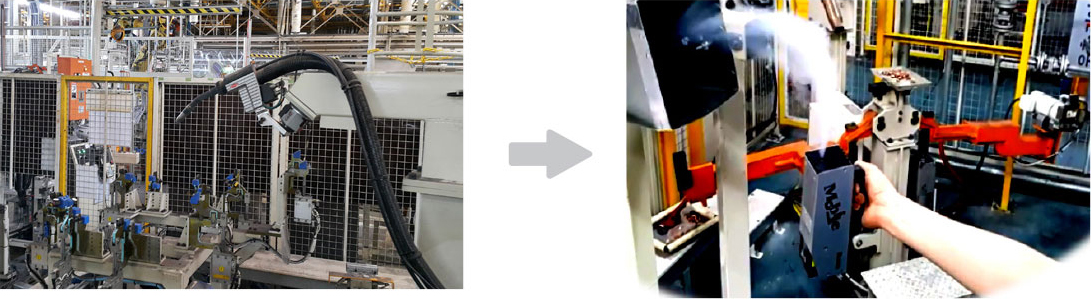 Vehicle frame Welding-line Spot Extract Air system Installation